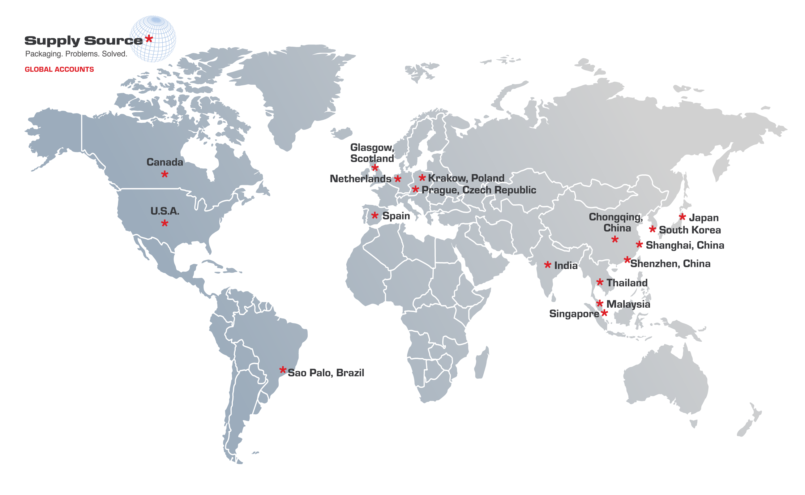 Supply Source Global International Accounts Map